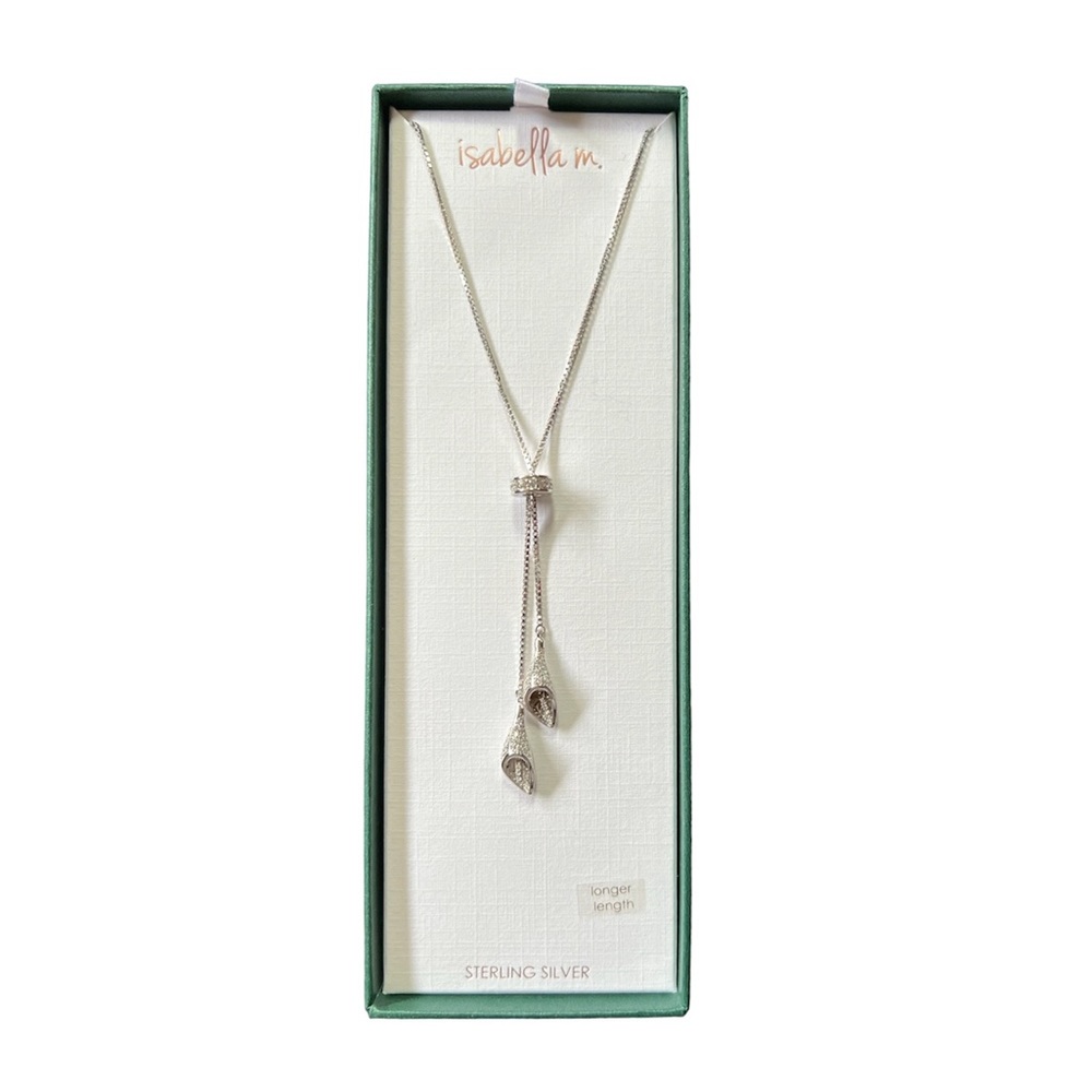 Isabella M sterling silver adjustable necklace